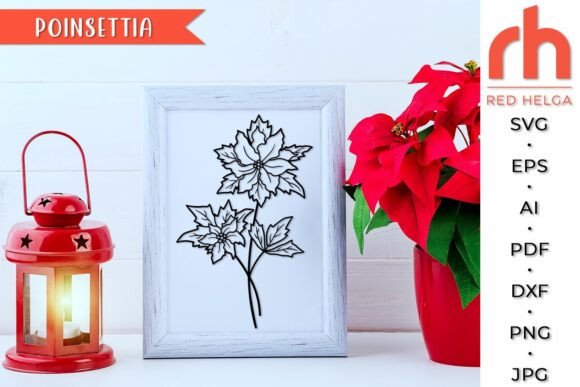 Download Poinsettia SVG, Sagittarius Flower DXF - Poinsettia svg Collection