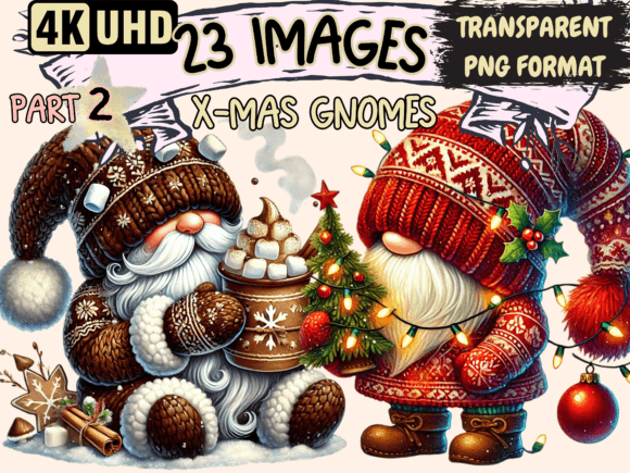 Download X-Mas Gnomes Clipart P2 - Premium Resources