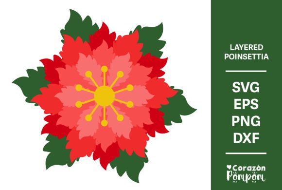 Download Layered Poinsettia SVG - Poinsettia svg Collection