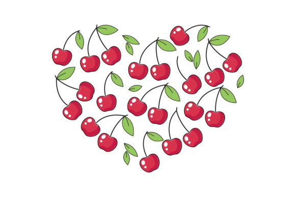 Download Cherry, Summer Berries Heart - Berries Collection