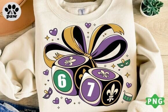 Download Mardi Gras 6 7 Png, Preppy Coquette Png - 6 7 Collection